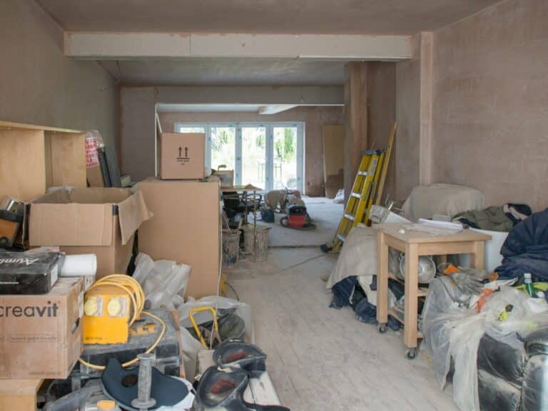 a room filled with lots of clutter and boxes