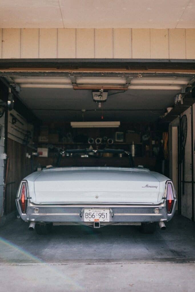 vintage white car